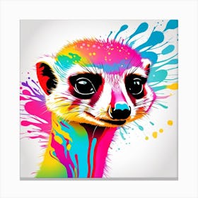 Colorful Meerkat Canvas Print