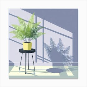 Fern In A Pot 3 Canvas Print