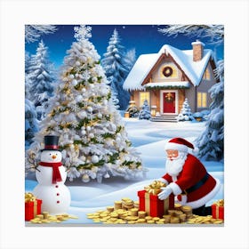 Christmas Santa 6 Canvas Print