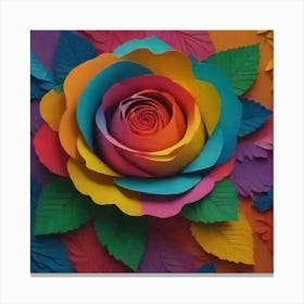 Rainbow Rose 1 Canvas Print