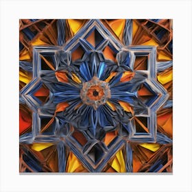 Octagonal Fractal Patternradiantbold Colours By Jacob Lawrence And Francis Picabia Perfect Comp 110175826 Canvas Print