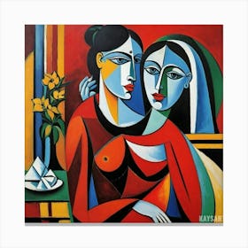 Couple By Pablo Picasso Canvas Print