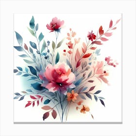 Watercolor Flowers 53 Canvas Print