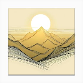 Mountains And Sun Canvas Print