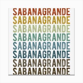 Sabanagrande City Colombia Retro Canvas Print