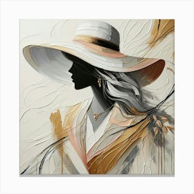 Woman In A Hat 13 Canvas Print