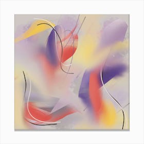 Happy Flow Abstract Square Canvas Print