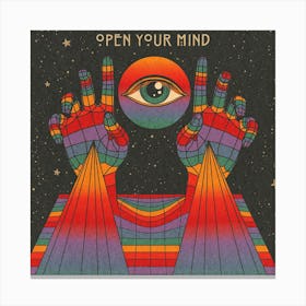 Open Your Mind Square Canvas Print
