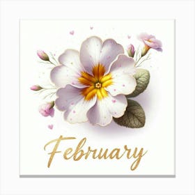 Primrose - February Birth Flower Canvas Print