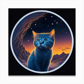 Cat Colored Sky (112) Canvas Print