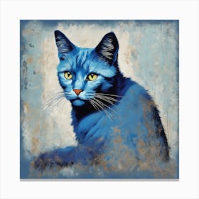 Blue Cat Canvas Print