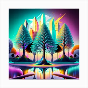 Psychedelic Landscape Canvas Print