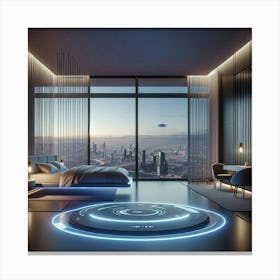 Futuristic Bedroom 2 Canvas Print