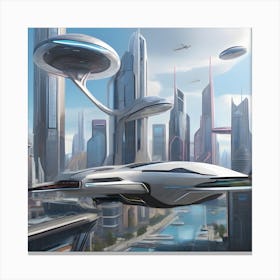Futuristic Cityscape 20 Canvas Print