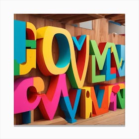 Alphabet Wall Canvas Print