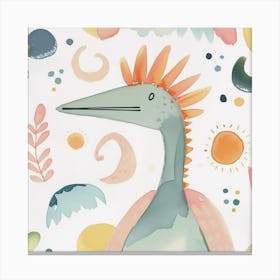 Cute Muted Pteranodon Dinosaur 3 Canvas Print