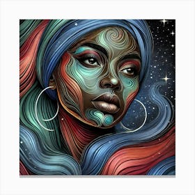 Seraphina Celestial Portrait Canvas Print