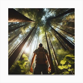 Man In The Forest Canvas Print