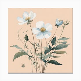 White Flowers Canvas Print