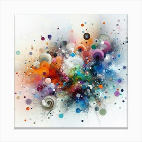 Abstract colorful spots Canvas Print