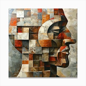 Abstract Man'S Head Canvas Print