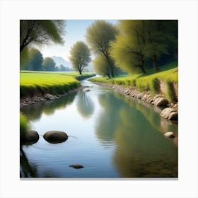 River In The Countryside 4 Canvas Print