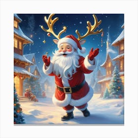 Albedobase Xl A Vibrant And Dynamic Portrayal Of Santa Claus B 3 (4) Canvas Print