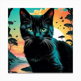 Creative Feline Cat Artwork 25 Canvas Print