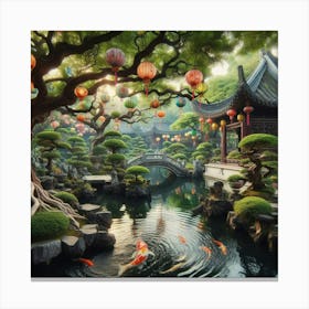 Chinese garden Canvas Print