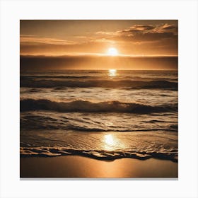 Sunset At The Beach 366 Canvas Print