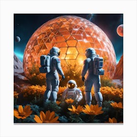 Aliens In Space Canvas Print