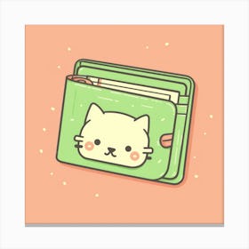 Wallet With Cat 2 Canvas Print
