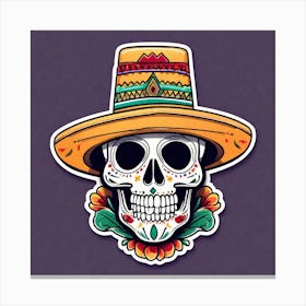 Day Of The Dead Skull 15 Canvas Print