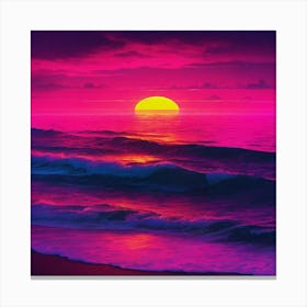 Sunset In The Ocean Canvas Print