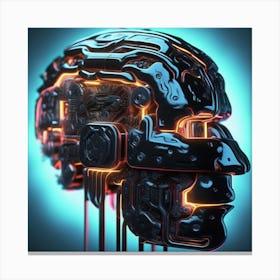 Cyborg Head 39 Canvas Print