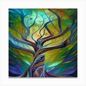 Tree Magical Colorful Abstract Metaphysical Canvas Print