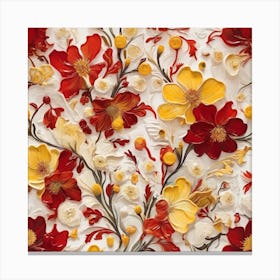 Red and white and yellow Canvas Print