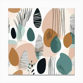 Abstract mid centrury Pattern Canvas Print