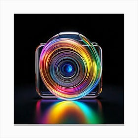 Firefly Camera, Icon, 3d, Abstract, Glass, High Resolution, Iridescent, Reflections, Light, Vibrant, (8) Canvas Print