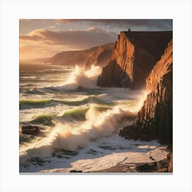 Cliffs At Sunset Canvas Print