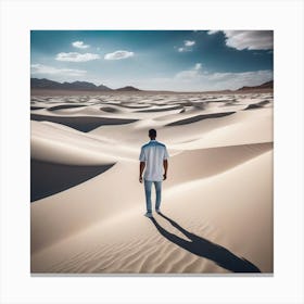 Man In The Desert 111 Canvas Print