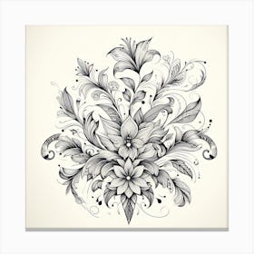 Floral Tattoo Design 1 Canvas Print