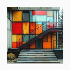 Building With Colorful Windows Canvas Print