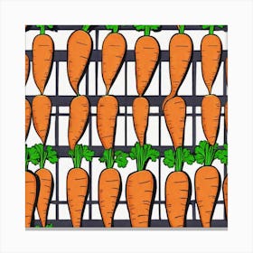Carrots On A Grid Canvas Print