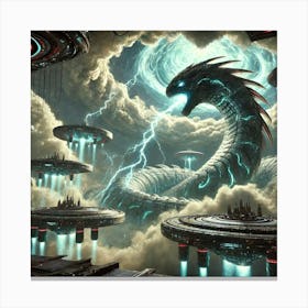 A Science Fiction Scene Depicting Kallistos, The M Canvas Print