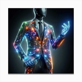Futuristic Man In Suit 1 Canvas Print