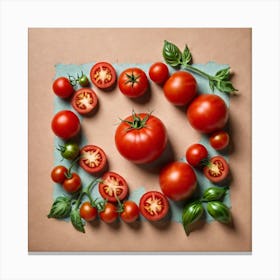 Tomato In A Circle Canvas Print