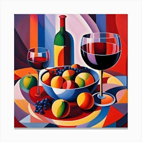 Wine And Fruit Canvas Print