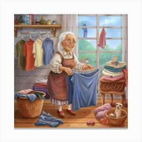 Grandma'S Laundry Canvas Print