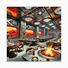 A Futuristic Restaurant Inspired By The Martian Do Canvas Print